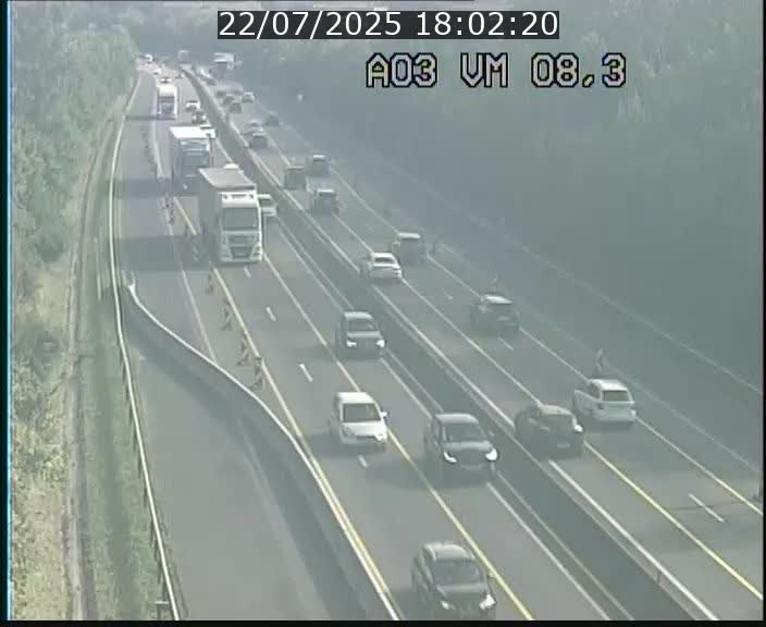 Traffic live webcam Luxembourg Bettembourg - A3 - BK 8.3 - direction France