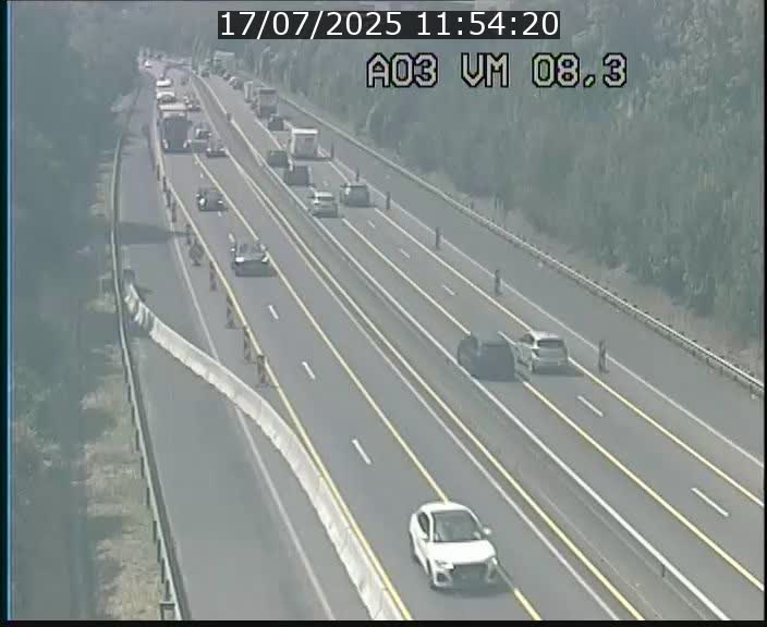 Traffic live webcam Luxembourg Bettembourg - A3 - BK 8.3 - direction France