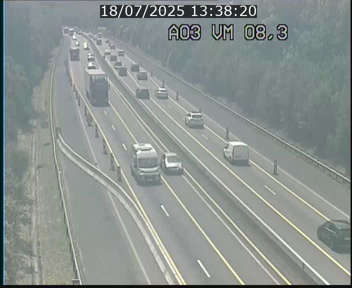 Traffic live webcam Luxembourg Bettembourg - A3 - BK 8.3 - direction France