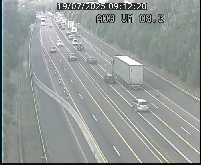Traffic live webcam Luxembourg Bettembourg - A3 - BK 8.3 - direction France