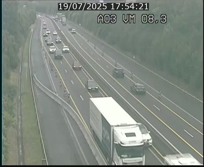 Traffic live webcam Luxembourg Bettembourg - A3 - BK 8.3 - direction France