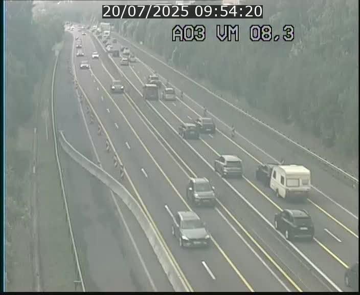 Traffic live webcam Luxembourg Bettembourg - A3 - BK 8.3 - direction France