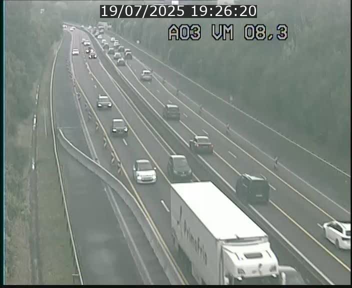 Traffic live webcam Luxembourg Bettembourg - A3 - BK 8.3 - direction France