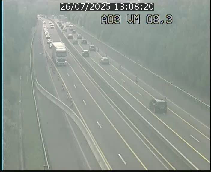 Traffic live webcam Luxembourg Bettembourg - A3 - BK 8.3 - direction France