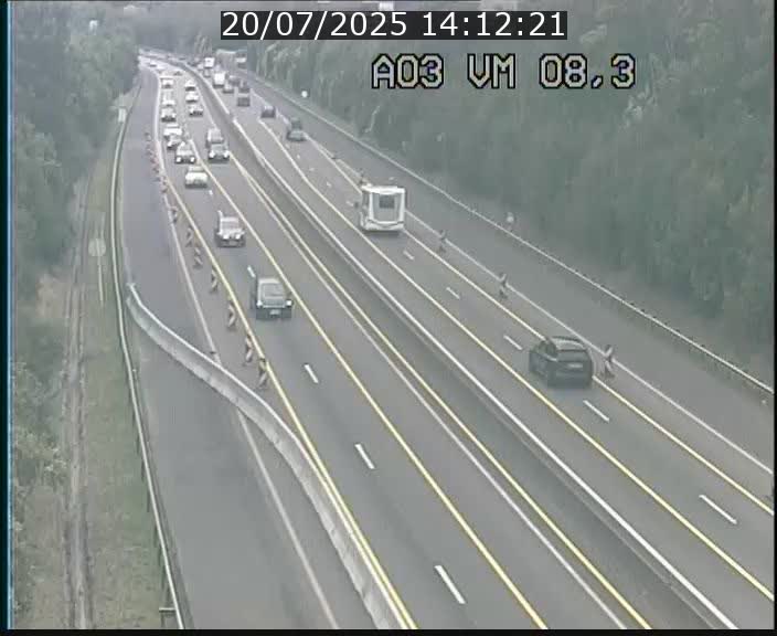 Traffic live webcam Luxembourg Bettembourg - A3 - BK 8.3 - direction France