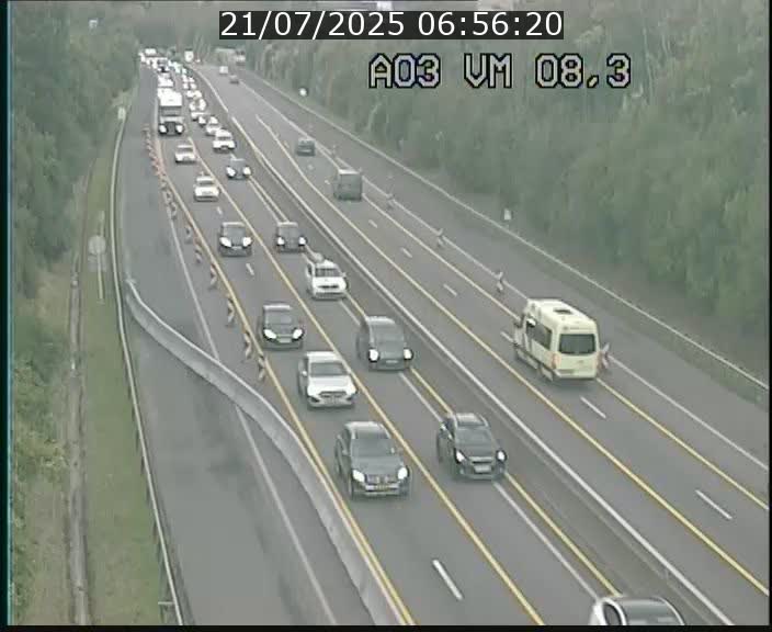 Traffic live webcam Luxembourg Bettembourg - A3 - BK 8.3 - direction France