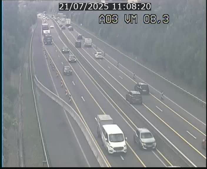 Traffic live webcam Luxembourg Bettembourg - A3 - BK 8.3 - direction France