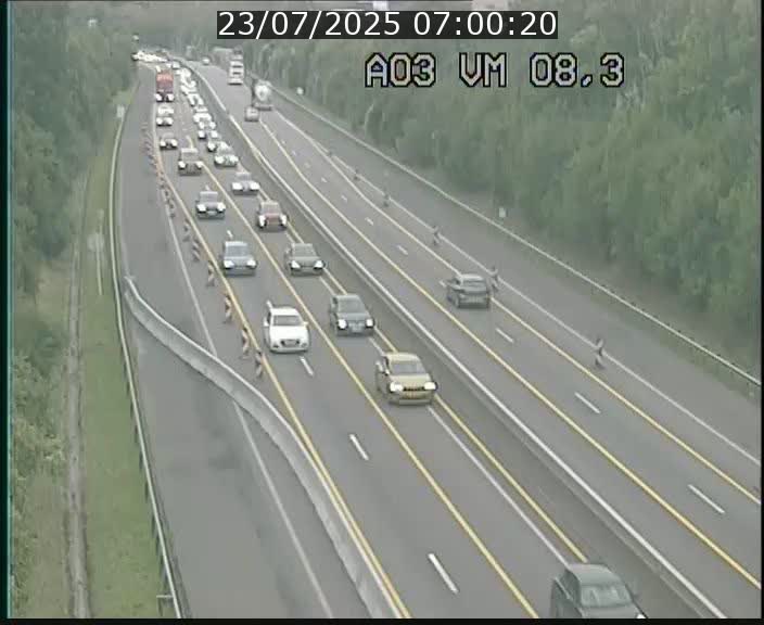 Traffic live webcam Luxembourg Bettembourg - A3 - BK 8.3 - direction France