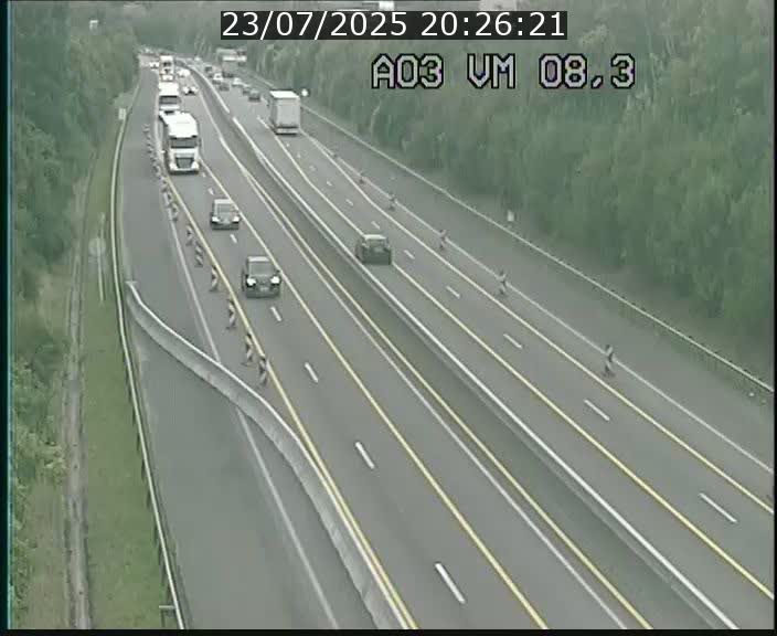 Traffic live webcam Luxembourg Bettembourg - A3 - BK 8.3 - direction France