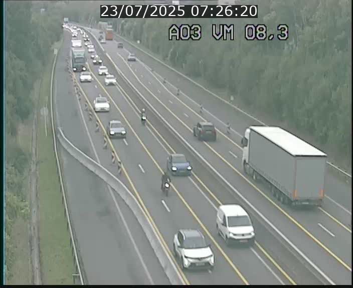 Traffic live webcam Luxembourg Bettembourg - A3 - BK 8.3 - direction France