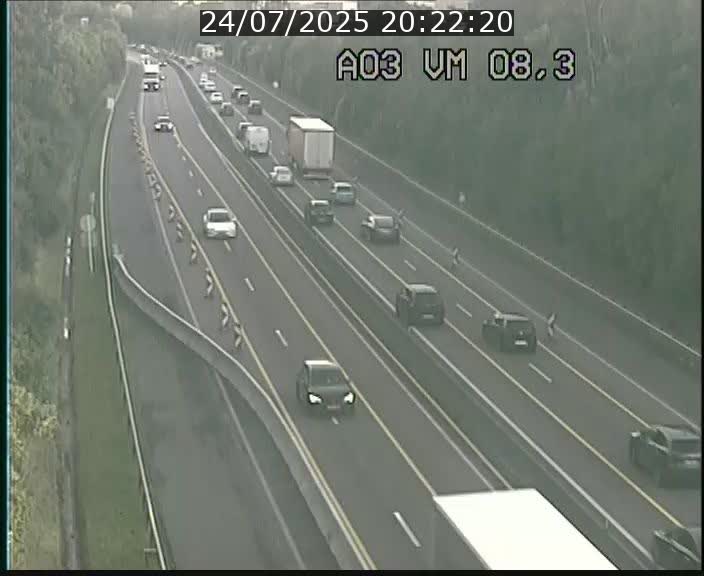 Traffic live webcam Luxembourg Bettembourg - A3 - BK 8.3 - direction France
