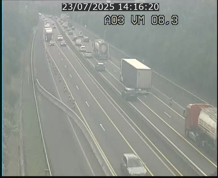 Traffic live webcam Luxembourg Bettembourg - A3 - BK 8.3 - direction France