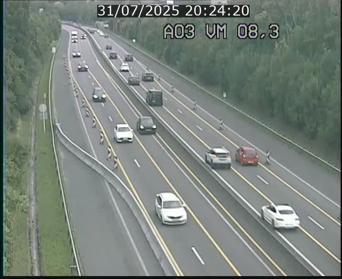 Traffic live webcam Luxembourg Bettembourg - A3 - BK 8.3 - direction France