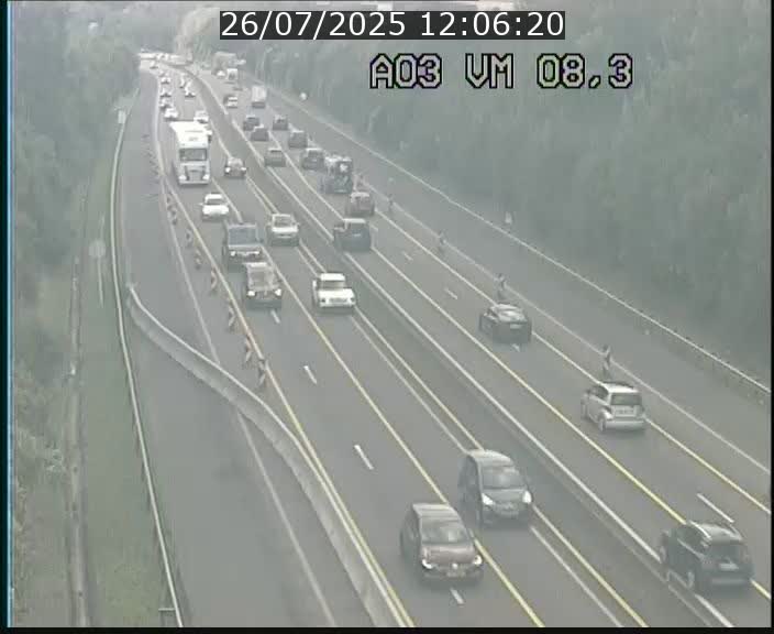 Traffic live webcam Luxembourg Bettembourg - A3 - BK 8.3 - direction France