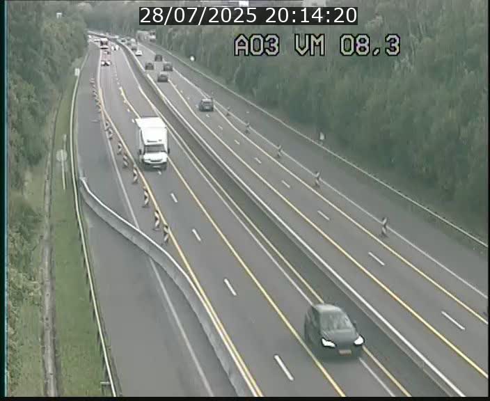 Traffic live webcam Luxembourg Bettembourg - A3 - BK 8.3 - direction France