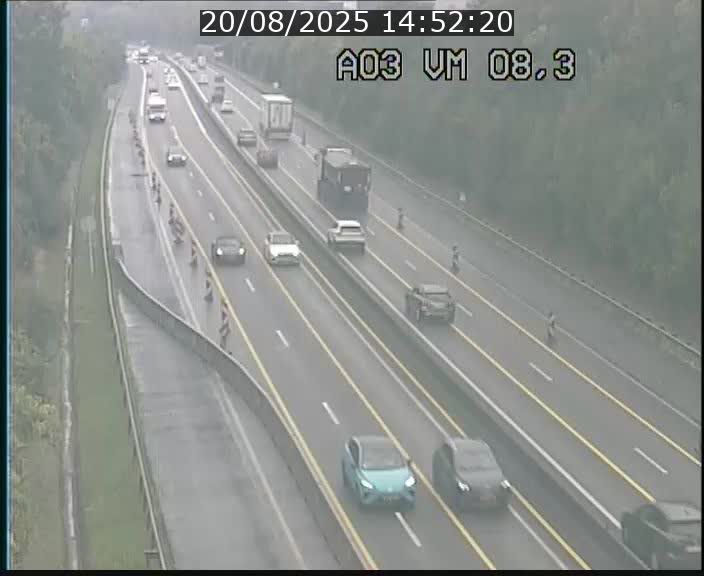 Traffic live webcam Luxembourg Bettembourg - A3 - BK 8.3 - direction France