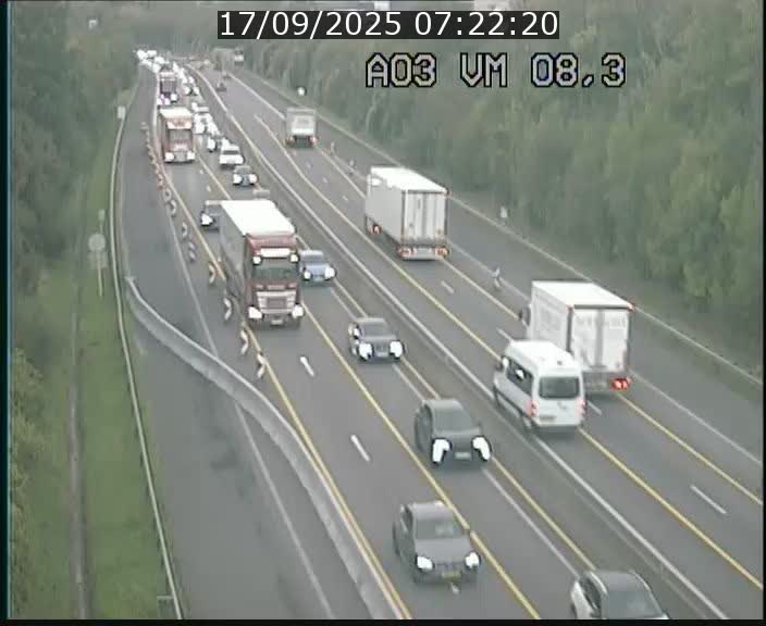 Traffic live webcam Luxembourg Bettembourg - A3 - BK 8.3 - direction France