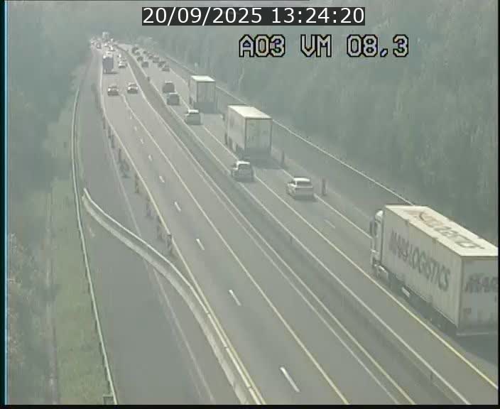 Traffic live webcam Luxembourg Bettembourg - A3 - BK 8.3 - direction France