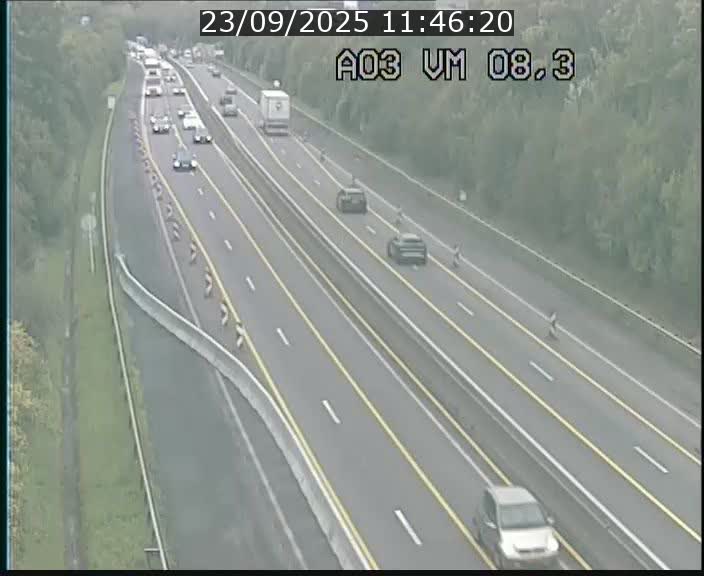 Traffic live webcam Luxembourg Bettembourg - A3 - BK 8.3 - direction France