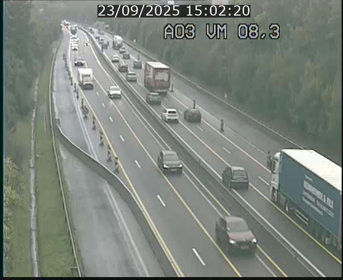 Traffic live webcam Luxembourg Bettembourg - A3 - BK 8.3 - direction France