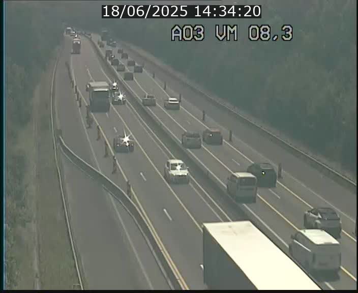 <h2>Traffic live webcam Luxembourg Bettembourg - A3 - BK 8.3 - direction France</h2>