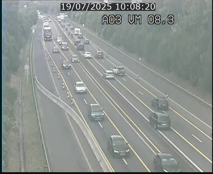 <h2>Traffic live webcam Luxembourg Bettembourg - A3 - BK 8.3 - direction France</h2>