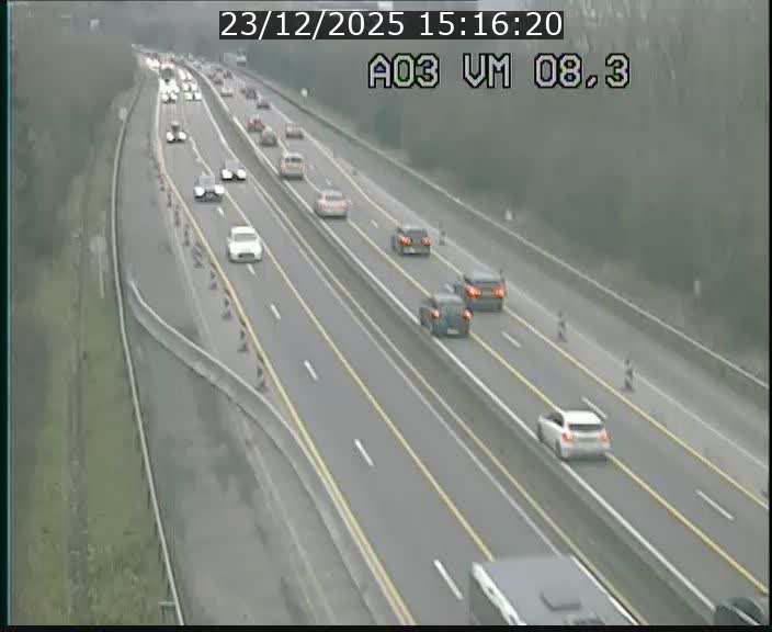 <h2>Traffic live webcam Luxembourg Bettembourg - A3 - BK 8.3 - direction France</h2>