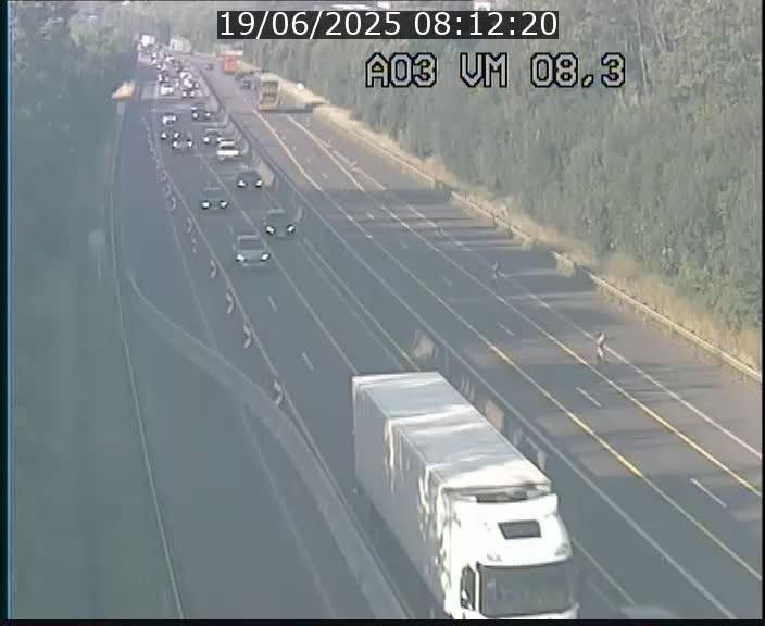 Traffic live webcam Luxembourg Bettembourg - A3 - BK 8.3 - direction France