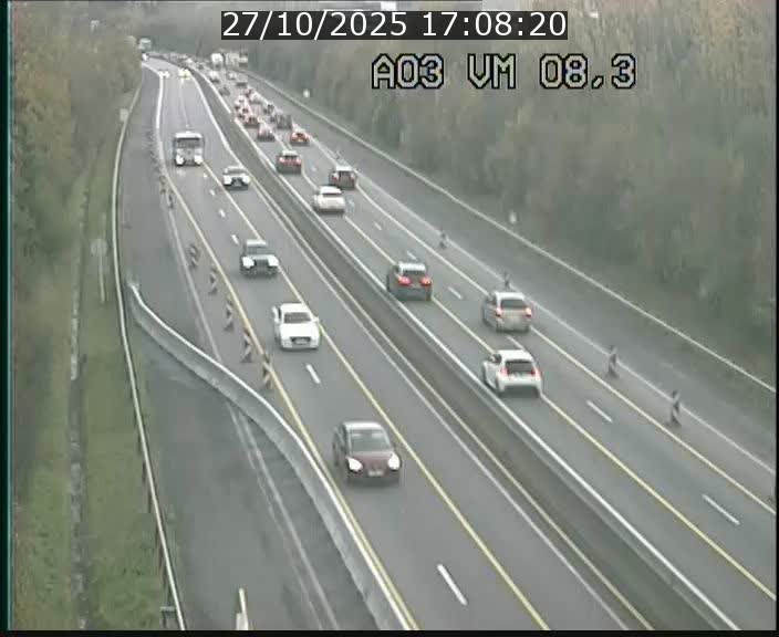<h2>Traffic live webcam Luxembourg Bettembourg - A3 - BK 8.3 - direction France</h2>