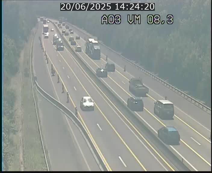 <h2>Traffic live webcam Luxembourg Bettembourg - A3 - BK 8.3 - direction France</h2>