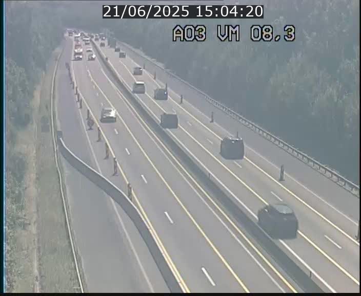 <h2>Traffic live webcam Luxembourg Bettembourg - A3 - BK 8.3 - direction France</h2>