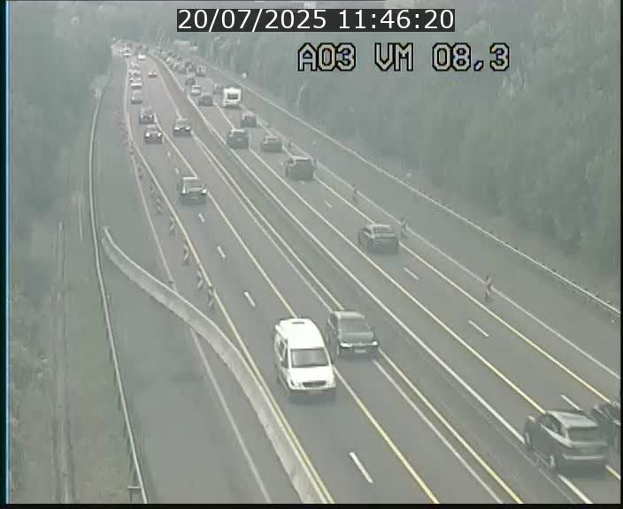 <h2>Traffic live webcam Luxembourg Bettembourg - A3 - BK 8.3 - direction France</h2>