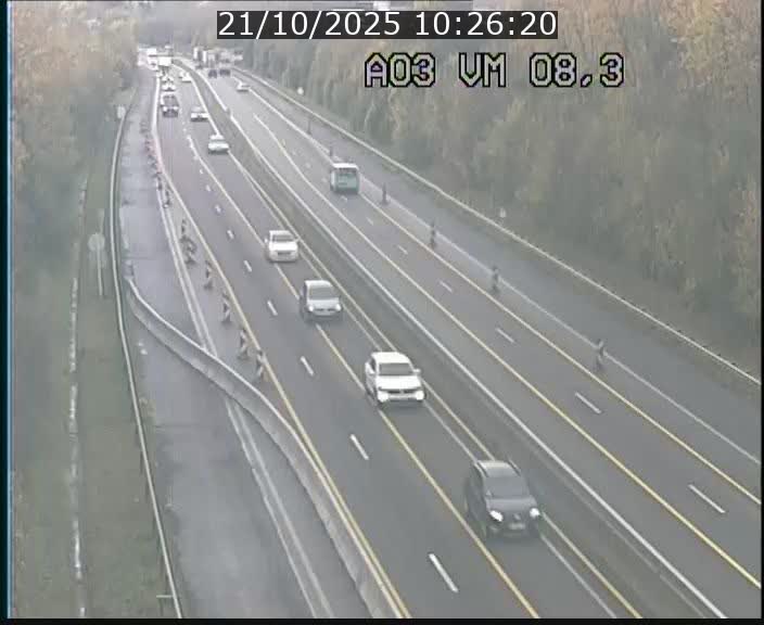 <h2>Traffic live webcam Luxembourg Bettembourg - A3 - BK 8.3 - direction France</h2>