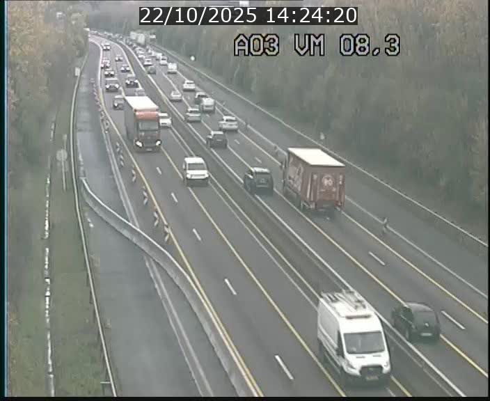 <h2>Traffic live webcam Luxembourg Bettembourg - A3 - BK 8.3 - direction France</h2>