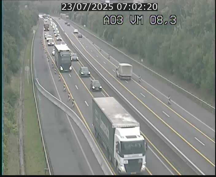 <h2>Traffic live webcam Luxembourg Bettembourg - A3 - BK 8.3 - direction France</h2>