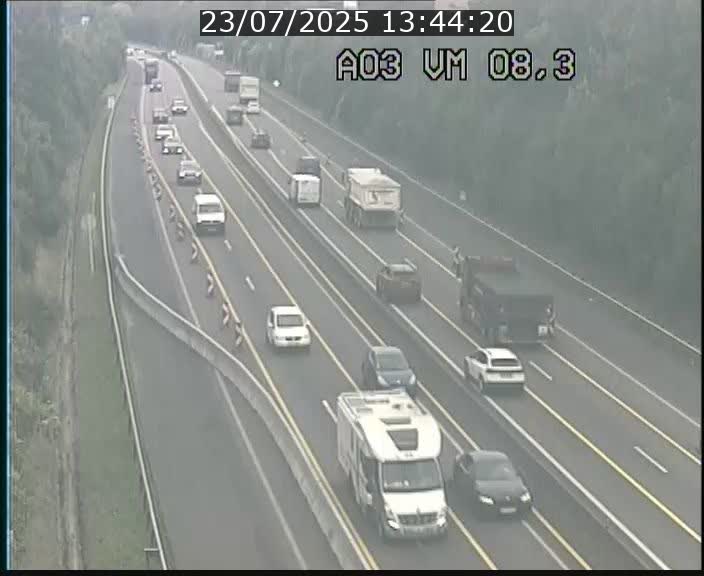 <h2>Traffic live webcam Luxembourg Bettembourg - A3 - BK 8.3 - direction France</h2>