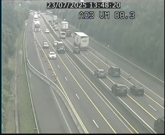 <h2>Traffic live webcam Luxembourg Bettembourg - A3 - BK 8.3 - direction France</h2>