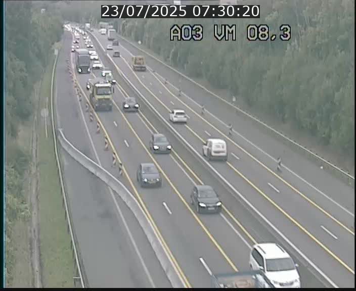 Traffic live webcam Luxembourg Bettembourg - A3 - BK 8.3 - direction France