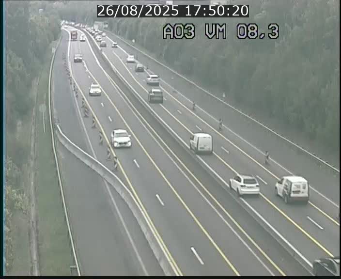 <h2>Traffic live webcam Luxembourg Bettembourg - A3 - BK 8.3 - direction France</h2>