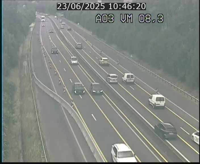 <h2>Traffic live webcam Luxembourg Bettembourg - A3 - BK 8.3 - direction France</h2>