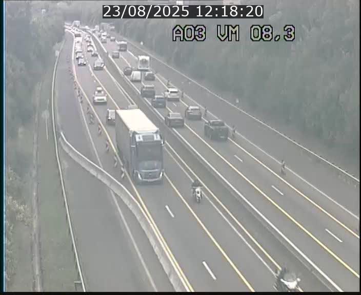 <h2>Traffic live webcam Luxembourg Bettembourg - A3 - BK 8.3 - direction France</h2>