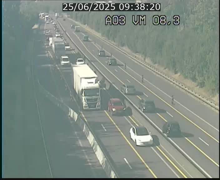 <h2>Traffic live webcam Luxembourg Bettembourg - A3 - BK 8.3 - direction France</h2>