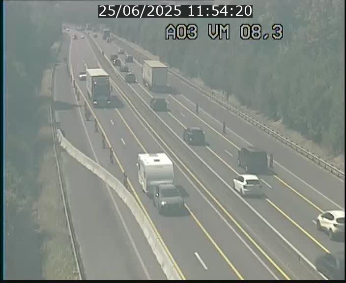 <h2>Traffic live webcam Luxembourg Bettembourg - A3 - BK 8.3 - direction France</h2>