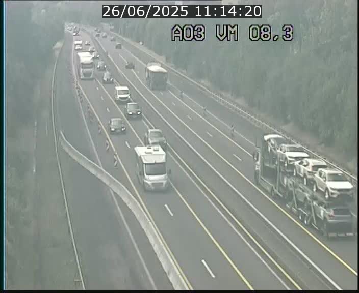 <h2>Traffic live webcam Luxembourg Bettembourg - A3 - BK 8.3 - direction France</h2>