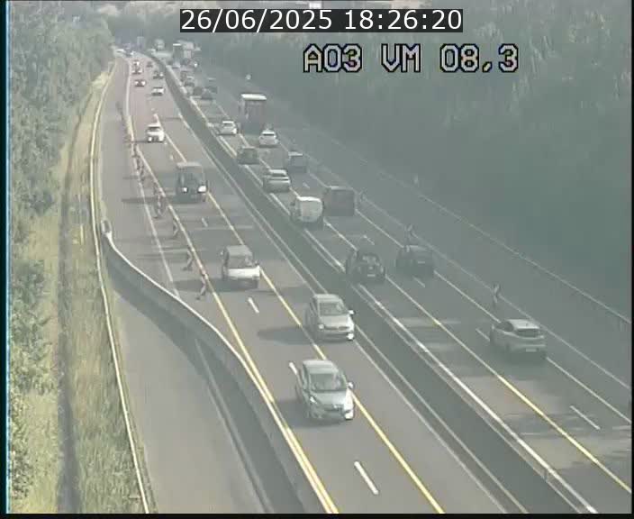 <h2>Traffic live webcam Luxembourg Bettembourg - A3 - BK 8.3 - direction France</h2>