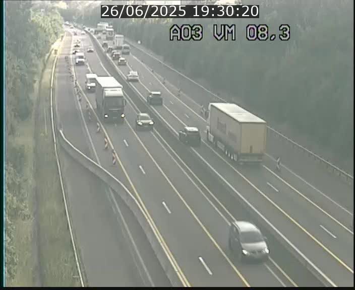 <h2>Traffic live webcam Luxembourg Bettembourg - A3 - BK 8.3 - direction France</h2>