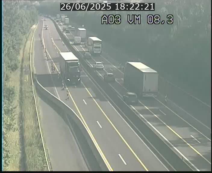 <h2>Traffic live webcam Luxembourg Bettembourg - A3 - BK 8.3 - direction France</h2>