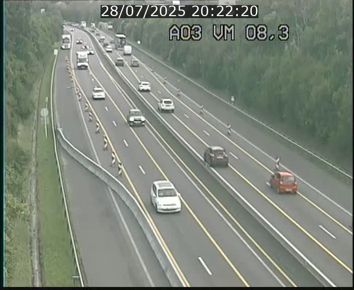 <h2>Traffic live webcam Luxembourg Bettembourg - A3 - BK 8.3 - direction France</h2>