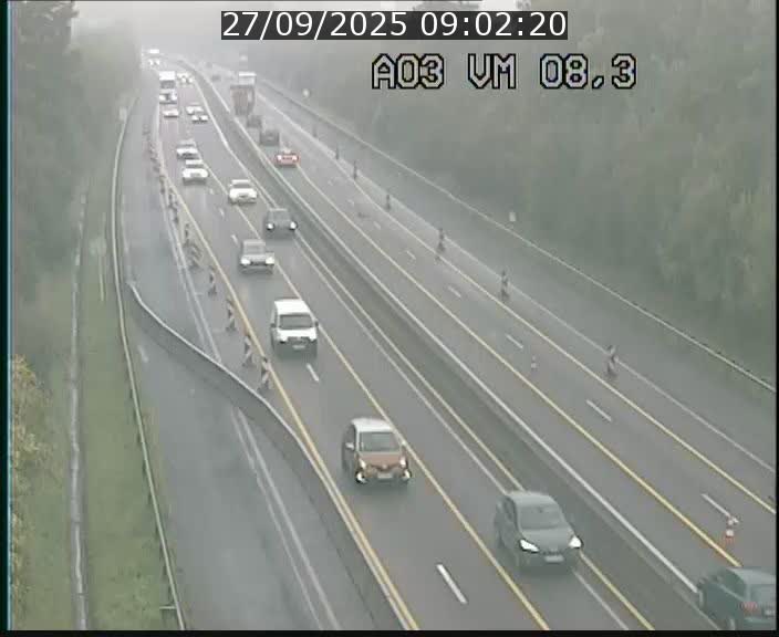 <h2>Traffic live webcam Luxembourg Bettembourg - A3 - BK 8.3 - direction France</h2>