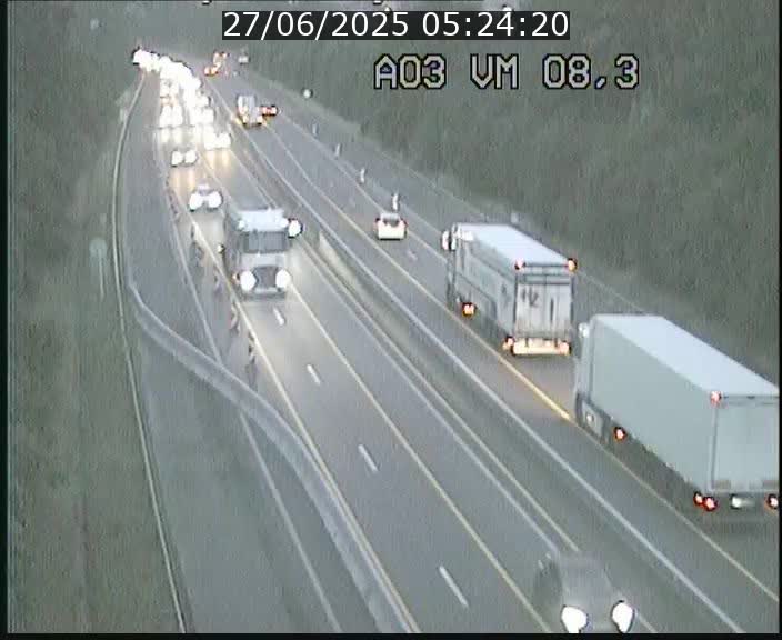 <h2>Traffic live webcam Luxembourg Bettembourg - A3 - BK 8.3 - direction France</h2>